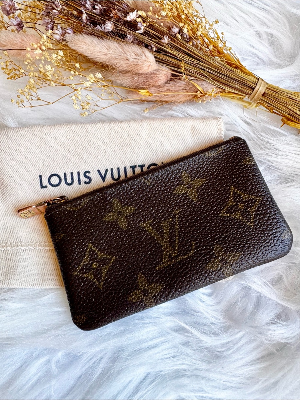 Louis Vuitton Authentic VTG Monogram Coin Pouch with Dust Bag